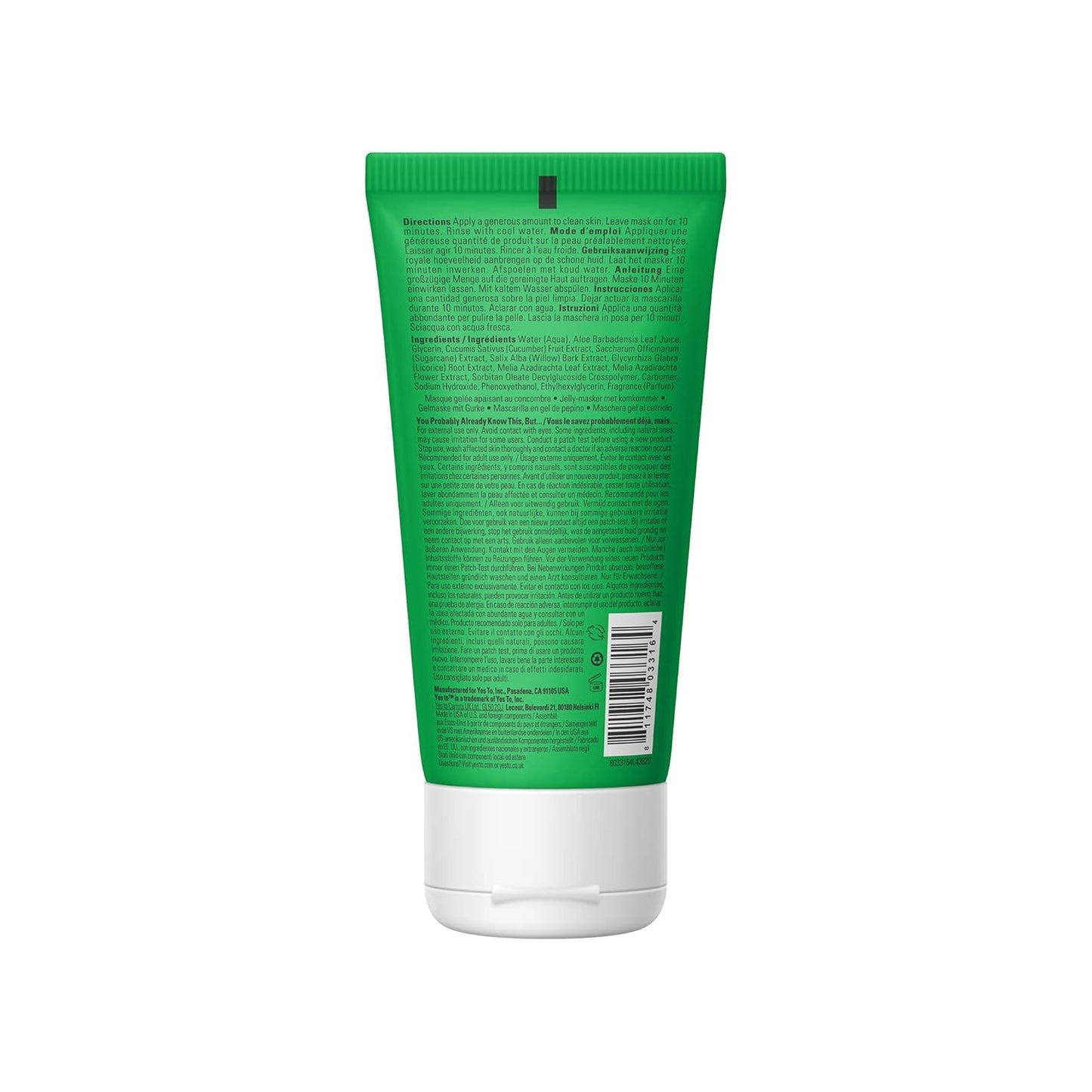 cucumbers cooling jelly mask with aloe vera to soothe sensitive skin
