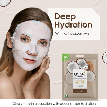 Coconut Hydrating Paper Mask with Coconut to Hydrate