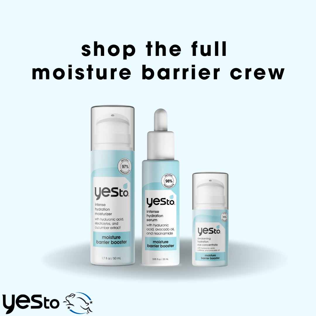 moisture barrier booster awakening hydration eye concentrate with hyaluronic acid, caffeine, and avocado oil