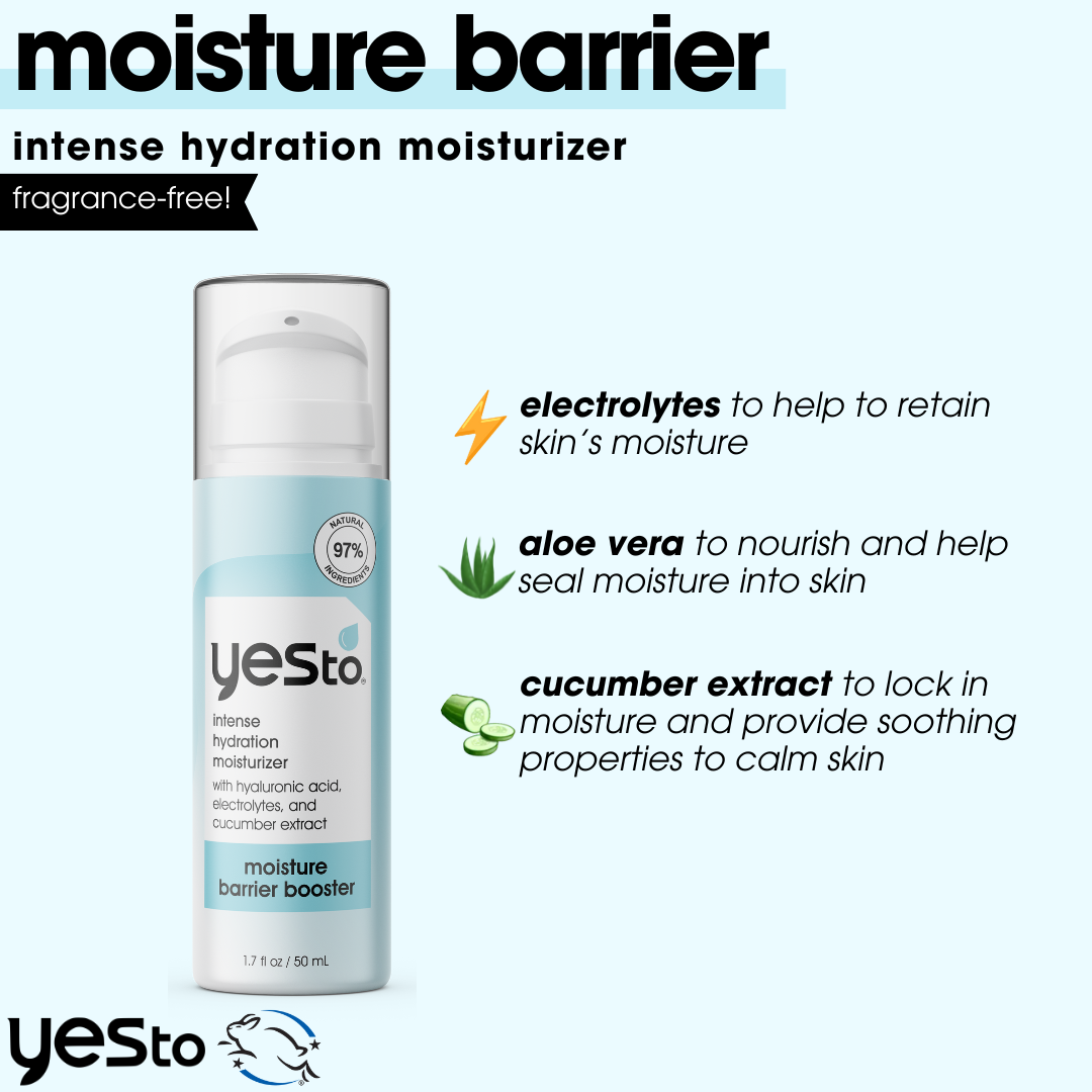 moisture barrier booster intense hydration moisturizer with hyaluronic acid, electrolytes, and cucumber extract