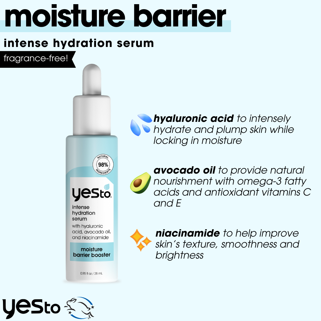 moisture barrier booster intense hydration serum with hyaluronic acid, avocado oil and niacinamide