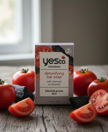 tomatoes clear skin detoxifying charcoal bar soap