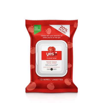 tomatoes clear skin blemish clearing facial wipes with salicylic acid to help control oil and cleanse pores– 30ct